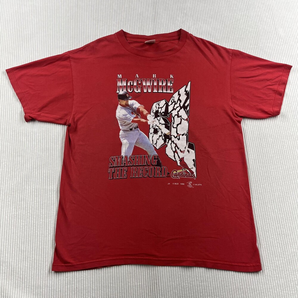 Vintage St Louis Cardinals Shirt Large Red Baseball Mark McGwire Unique Classics